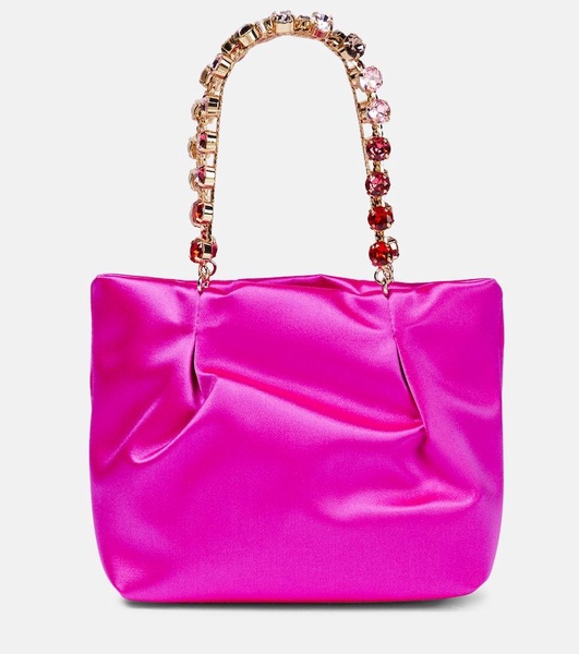 Galactic embellished satin mini tote bag