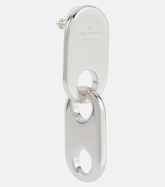Chain Lock logo drop earrings