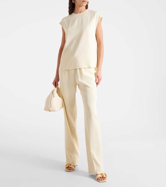 Aurelia crêpe straight pants