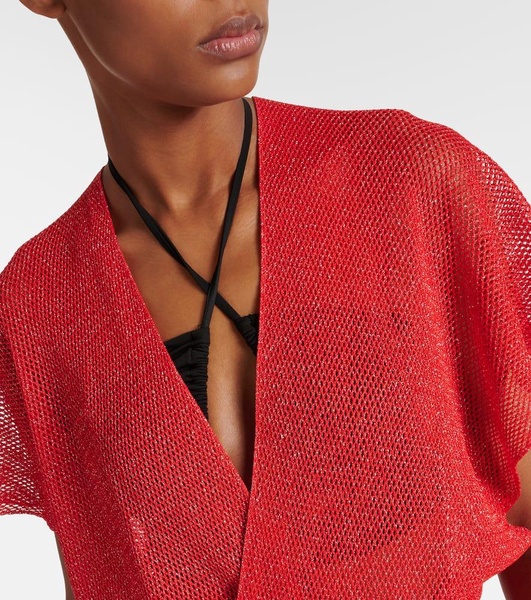 Fringed Lurex® beach cover-up