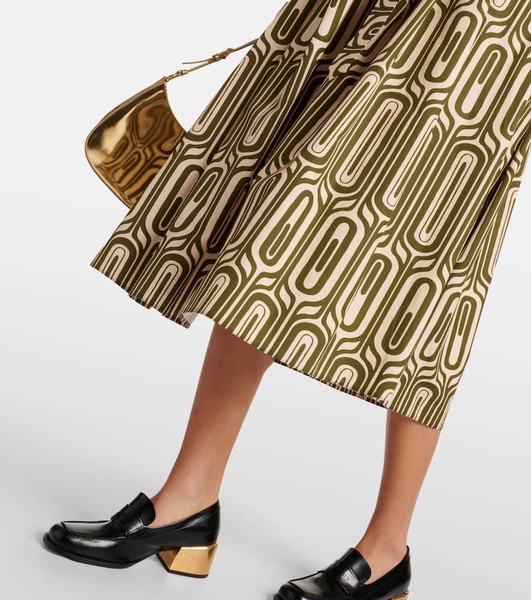 Andreis printed cotton poplin midi dress