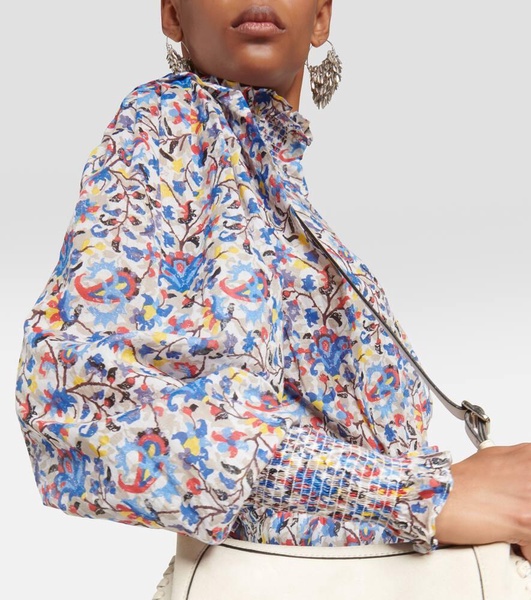 Galoa floral cotton midi dress