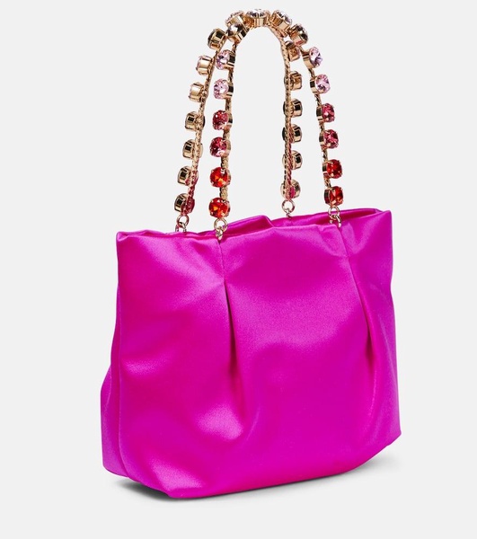 Galactic embellished satin mini tote bag