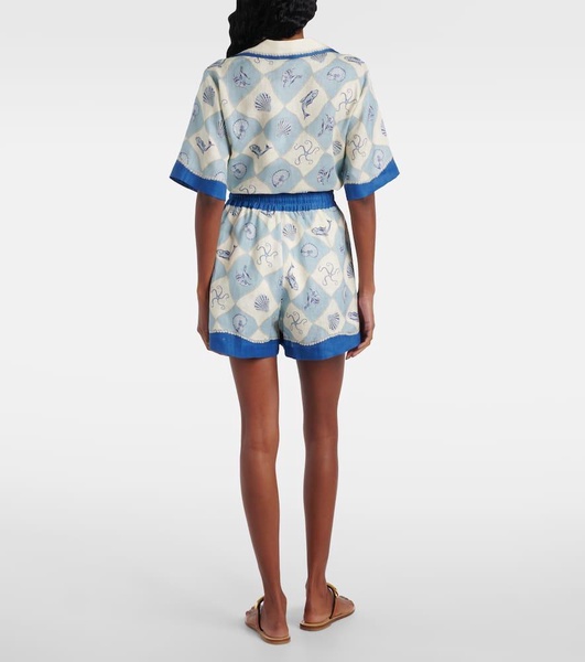 Pia printed high-rise shorts