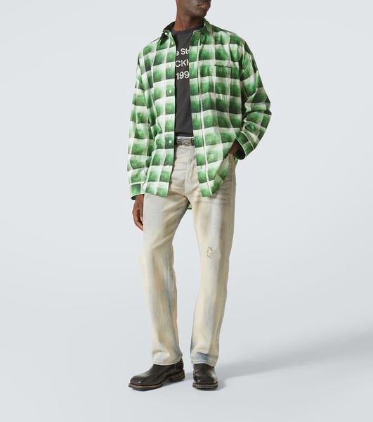 Mid-rise straight jeans