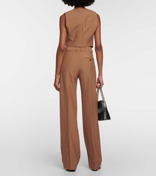 Cropped wool waistcoat 