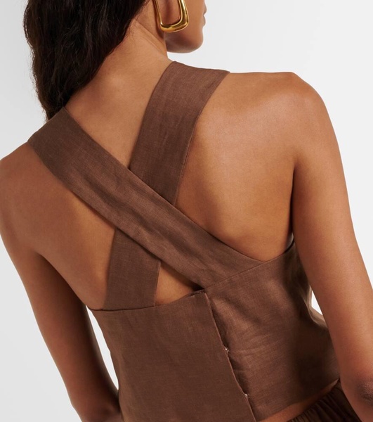Cozumel linen tank top