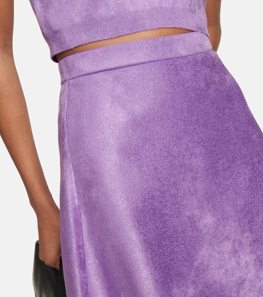 Velvet miniskirt