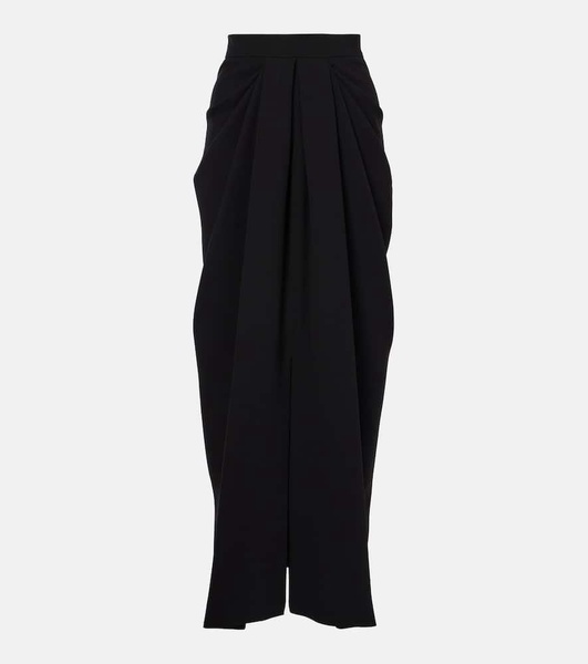 Ridente pleated cady maxi skirt 