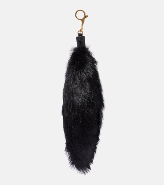 Shearling bag charm