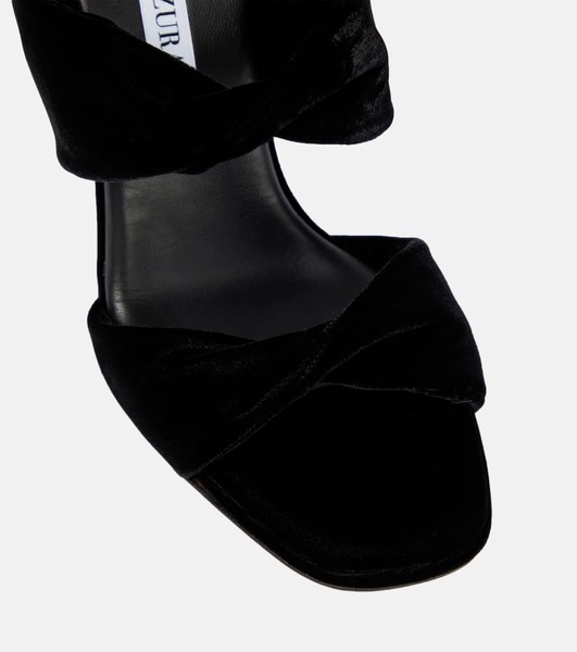 Twist velvet mules