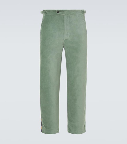 Oberon cotton velvet straight pants