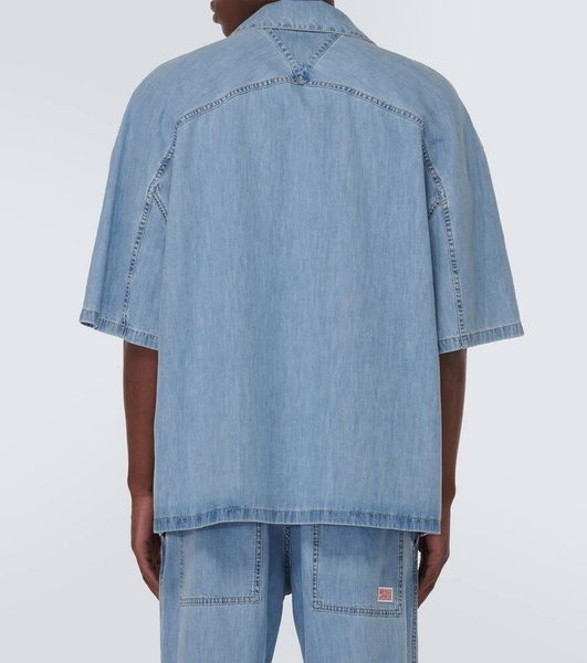 Denim bowling shirt