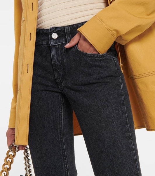 Low-rise straight jeans