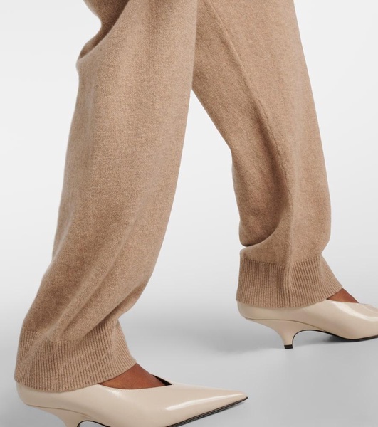 High-rise cashmere and wool sweatpants