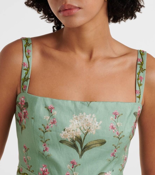 Lima floral linen maxi dress