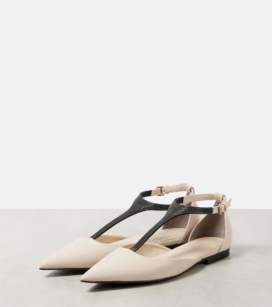 Monili leather flats