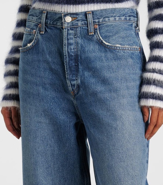 Low Slung Baggy mid-rise wide-leg jeans
