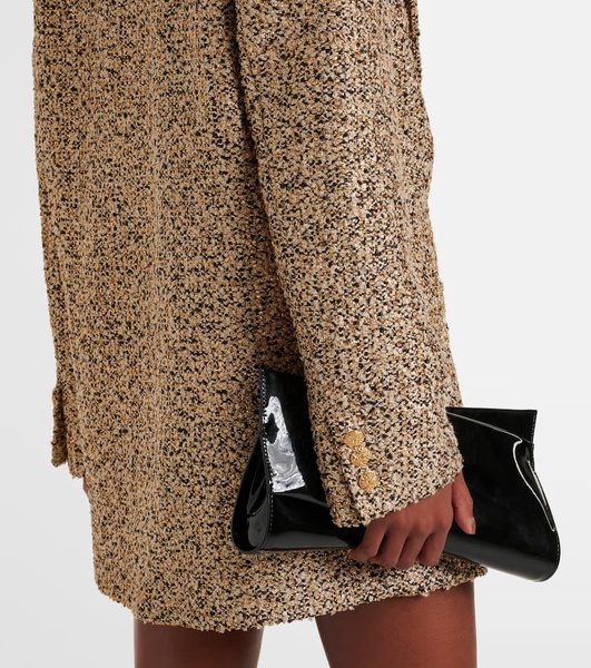 Oversized tweed lamé blazer