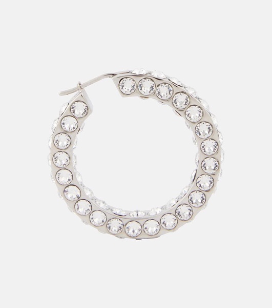 Jahleel large crystal-embellished hoop earrings