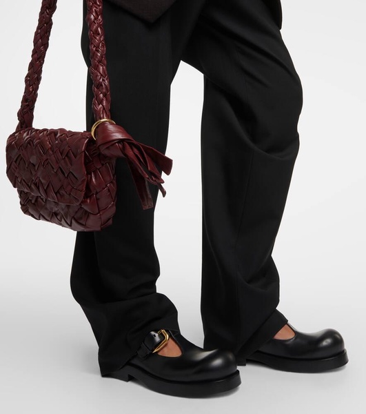 Helium leather Mary Jane flats