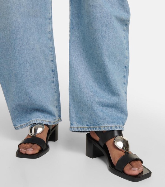 Le Cœur leather sandals