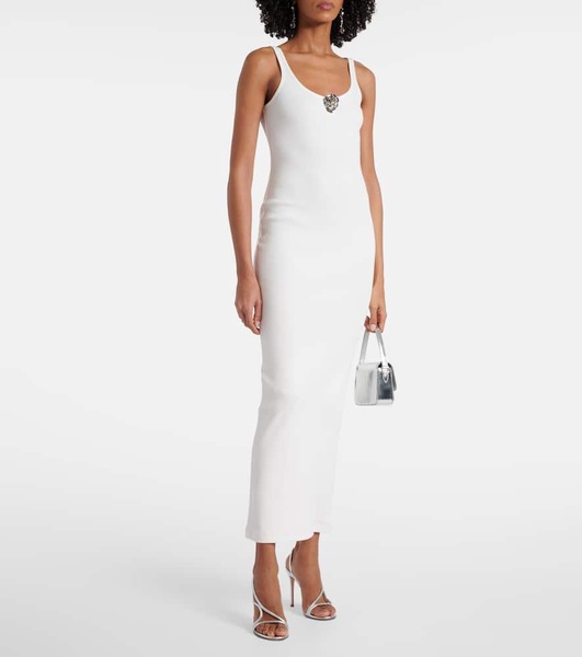 Ribbed-knit cotton jersey maxi dress