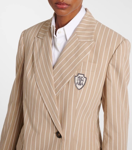 Cotton and silk blazer