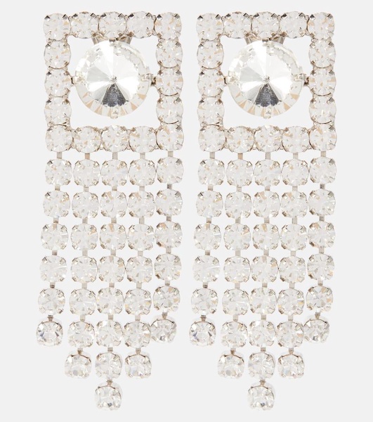 Crystal-embellished drop earrings