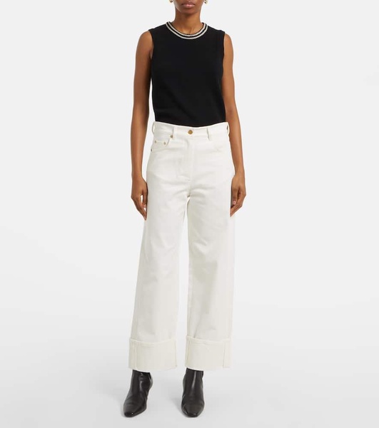 Cervia cropped mid-rise wide-leg jeans