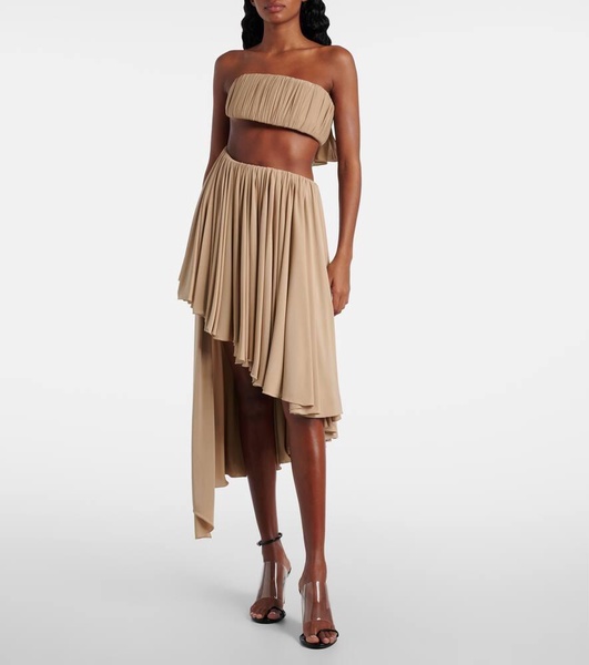 Spiral ruffled minidress