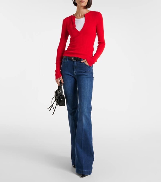 Tropea mid-rise flared jeans