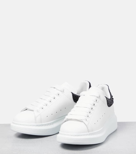 Oversized embellished leather sneakers