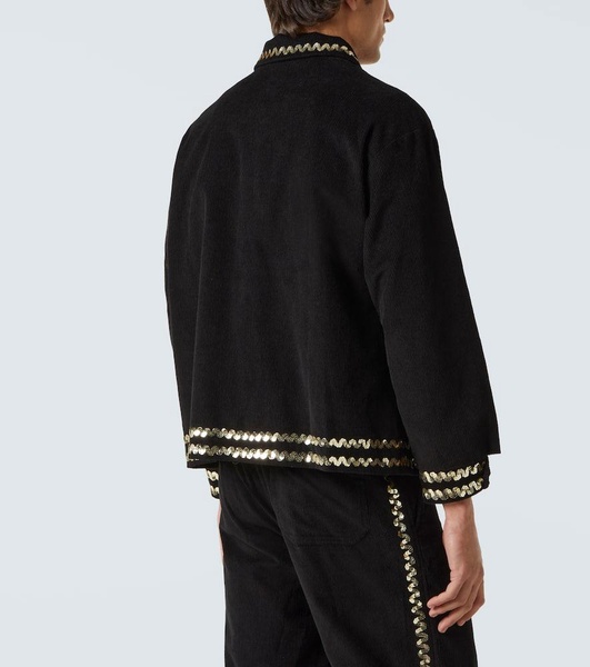 Sequined cotton corduroy jacket