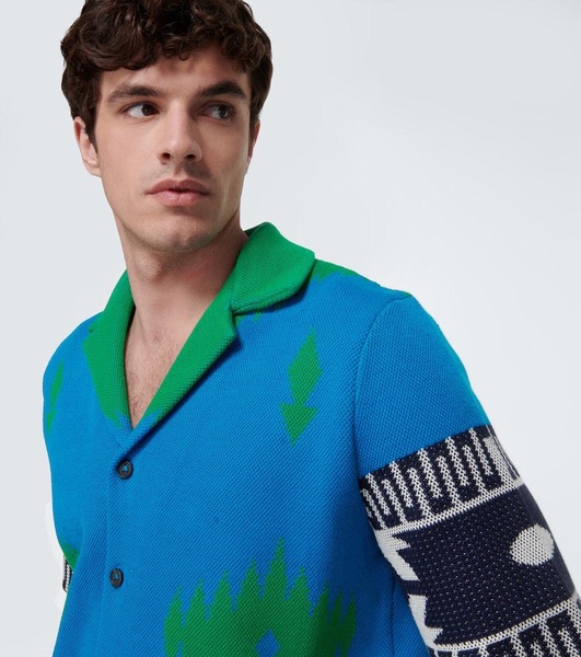 Jacquard cotton shirt
