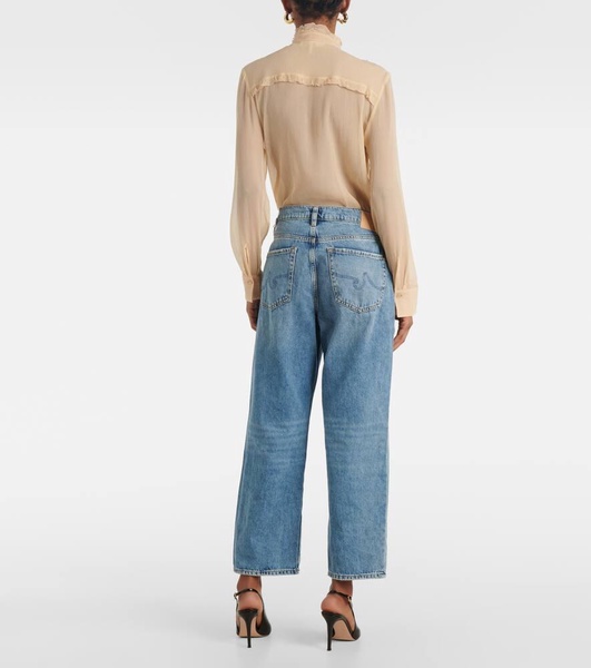 Florence cropped mid-rise straight jeans