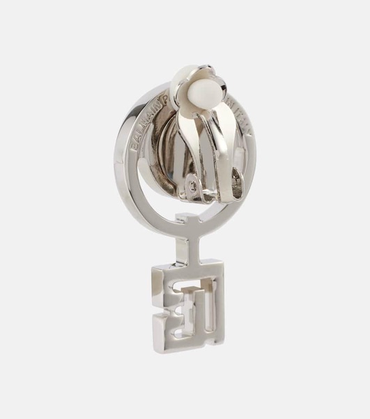 Faux pearl embellished clip-on earrings 