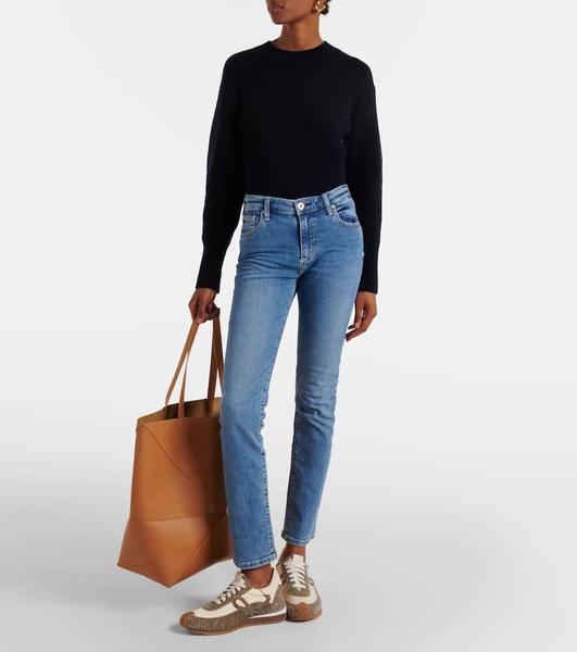 High-rise skinny jeans