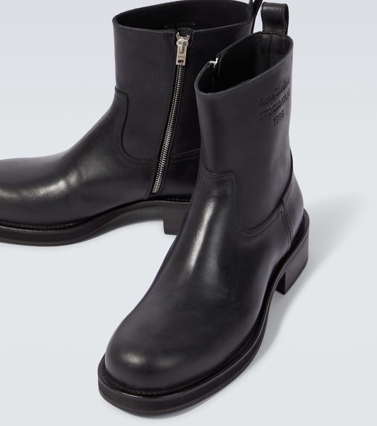 Leather ankle boots
