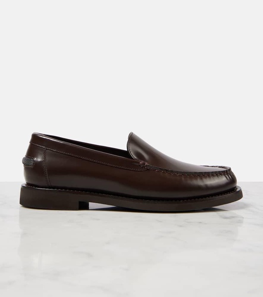 Monili polished leather loafers