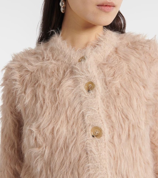 Faux fur cardigan