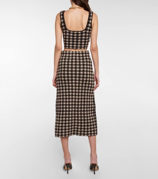 Argia checked crop top