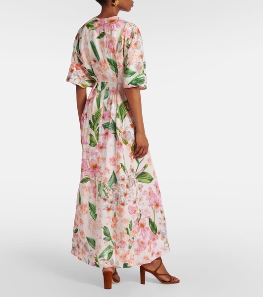 Gesto floral linen maxi dress