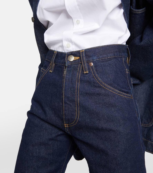 High-rise straight jeans
