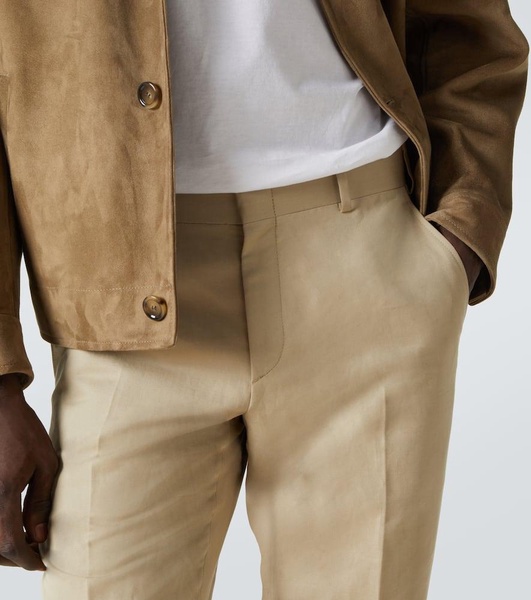 Pienza linen and cotton straight pants