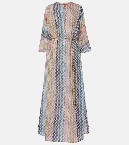 Sequined lamé maxi dress