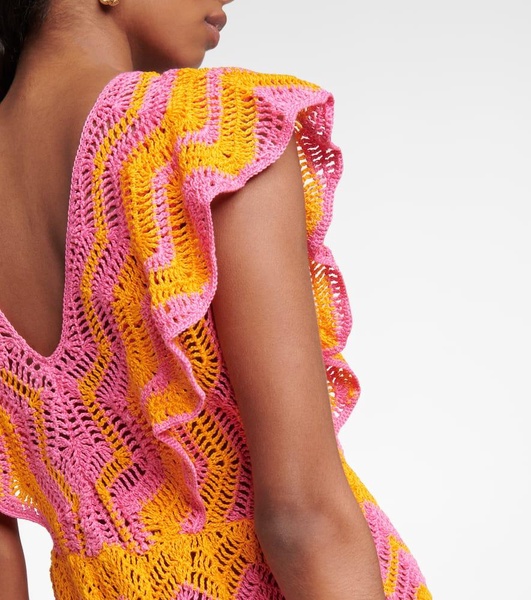 Melissa crocheted cotton minidress