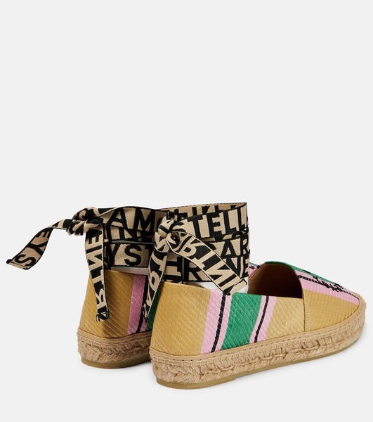 Gaia logo striped espadrilles