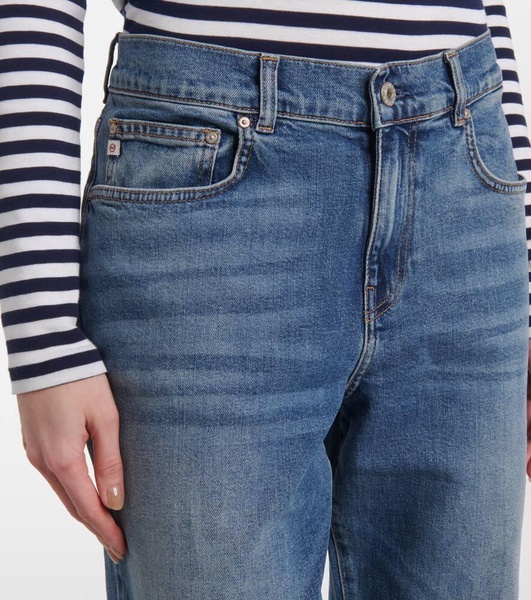 High-rise straight jeans