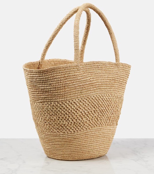 Emilie Small raffia basket bag